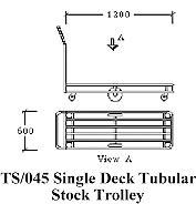 TS/045 Single Deck Tubular Stock Trolley