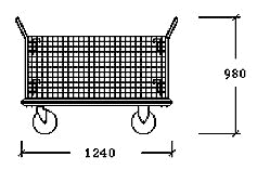 "NG" Series Wire Bin Trolley