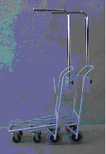 LUGGAGE TROLLEYS WITH HANGING RAIL