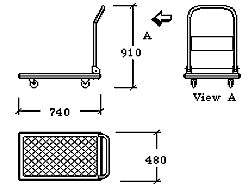 Folding Handle Trolley - Diagram