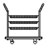 3 Tier Tray Trolley - Diagram