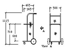 Upright Wheelout Trolley Diagram