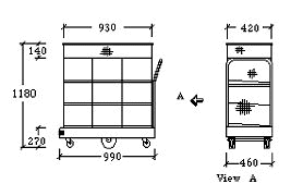 9 Compartment Correspondence Trolley