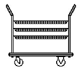 "NF" Series 3 Tier Wire Trolley